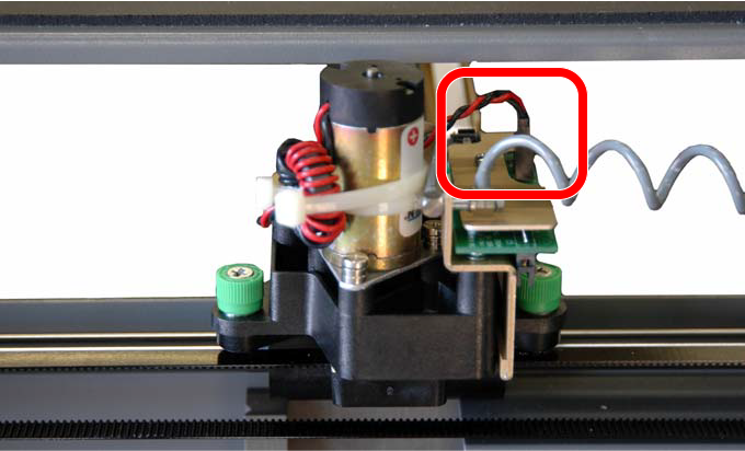 Location of the X-motor electrical connector