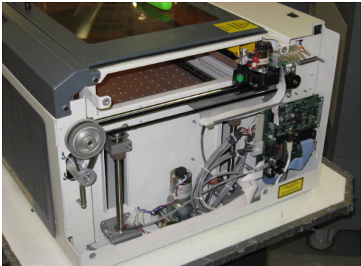 Right side of the machine showing screw locations