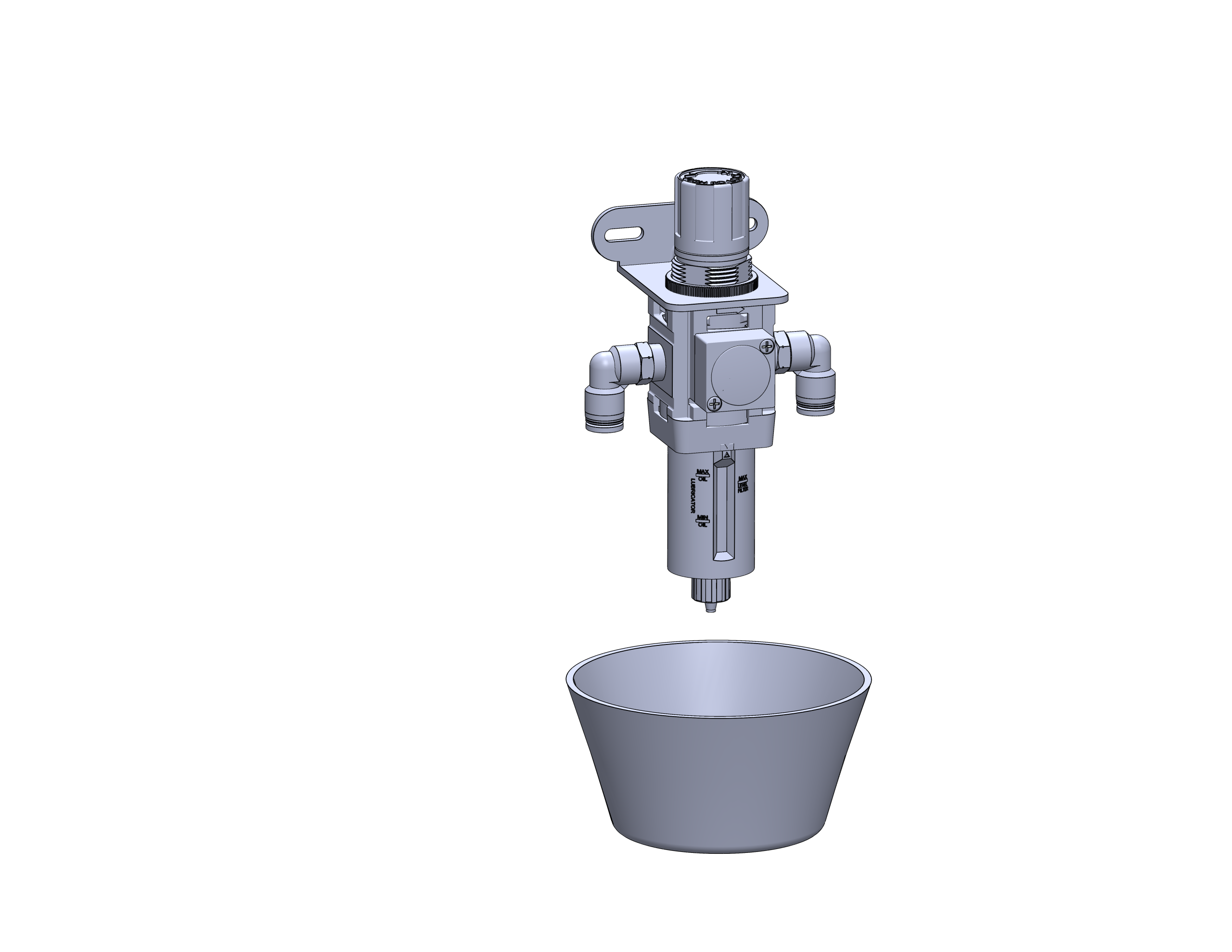 Position container beneath drain valve