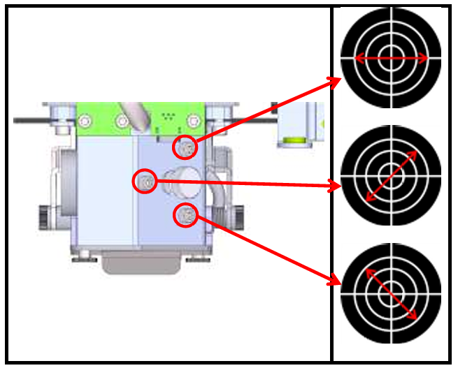 Carriage Mirror Adjustment Screws