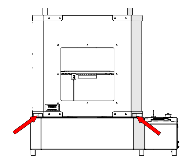 Door handles on unit