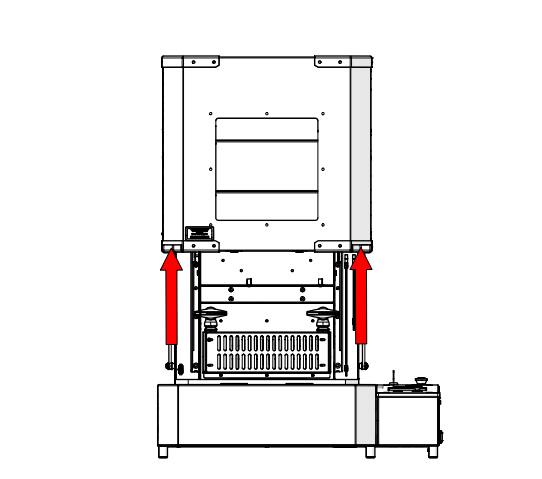 Open door on machine