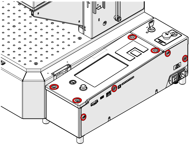 Loosening screws for control board access