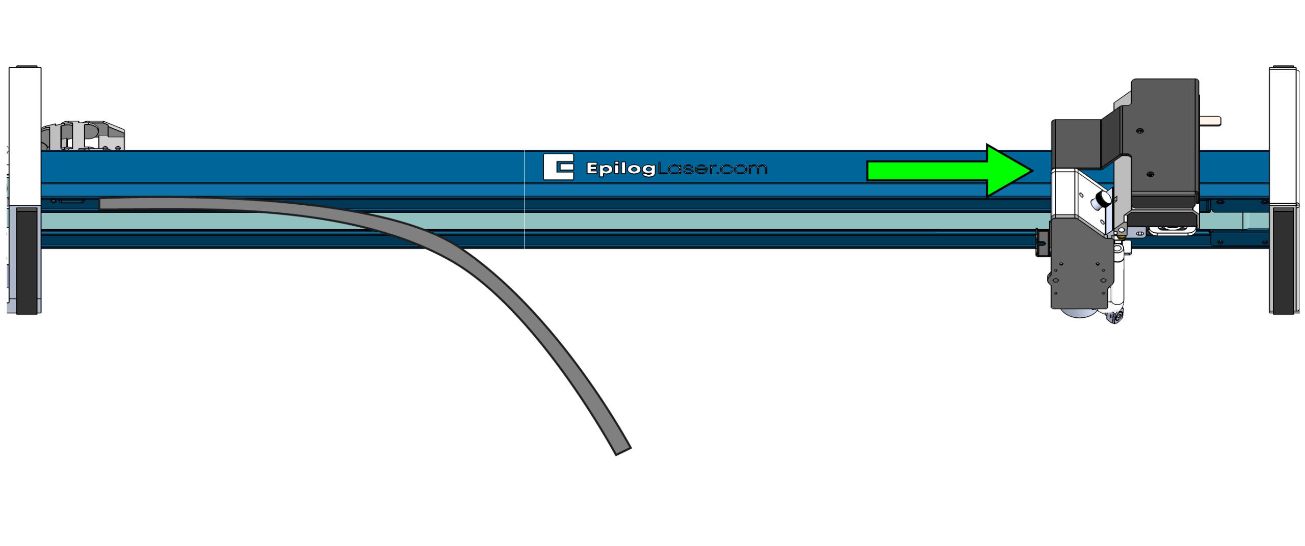 Peeling the encoder strip off the rail