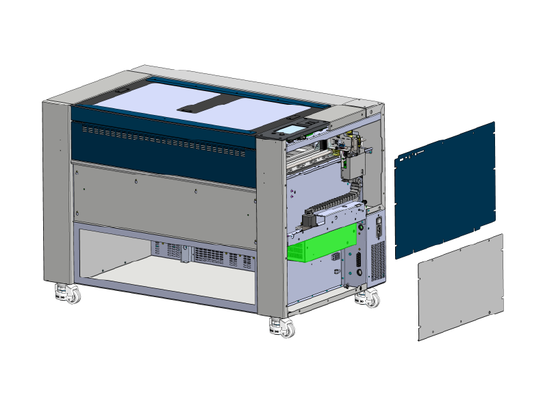 location of power supply in 24x24 and 36x24 machines