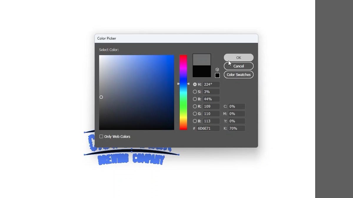 Set the artwork color to 70% black. artwork in graphics software
