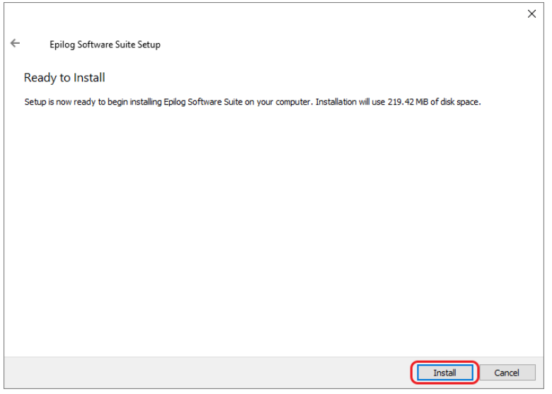 Click install to begin