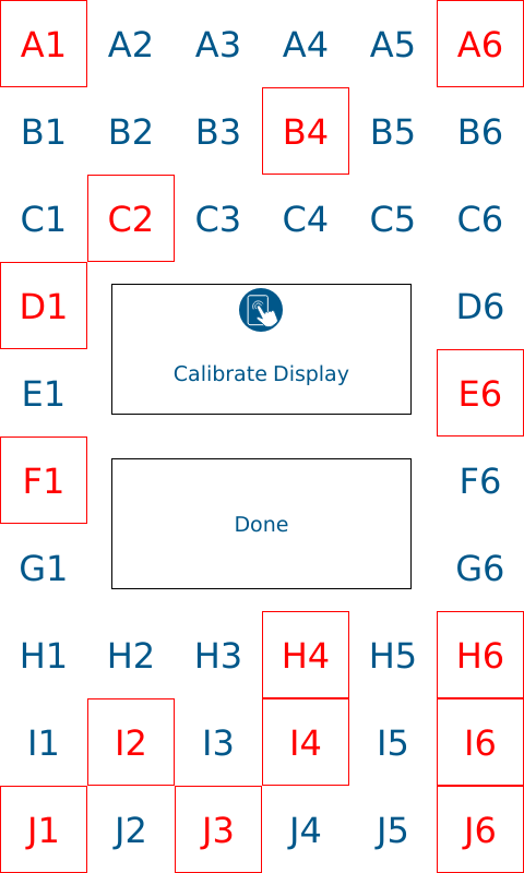 Touchscreen calibration target prompt