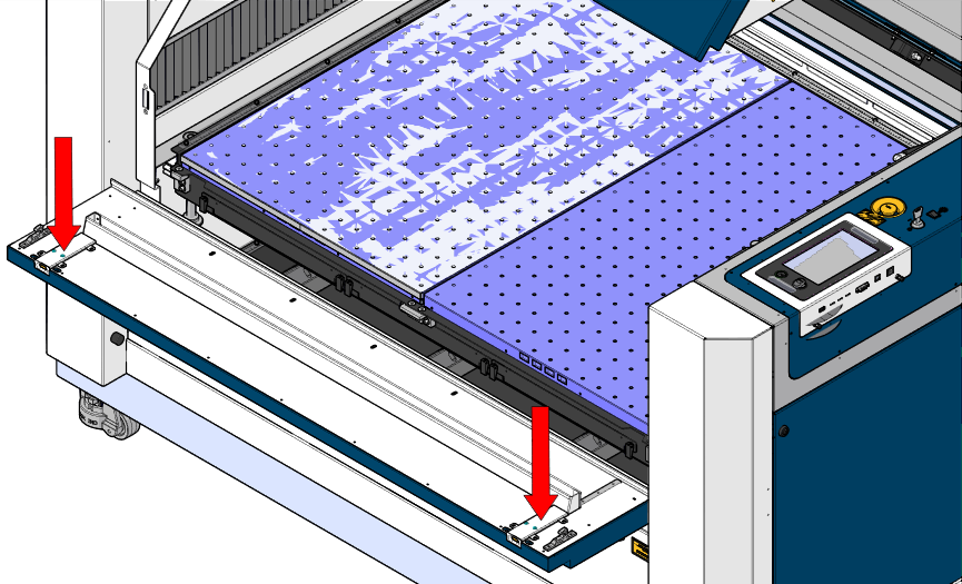 Location of the top door interlock switches.