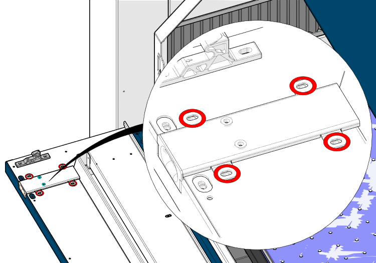 Loosening the interlock mounting screws.