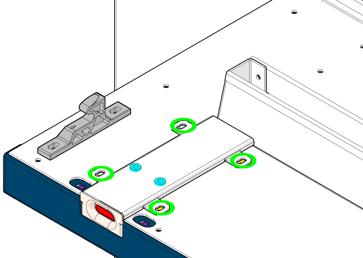 Tightening the interlock plate screws.