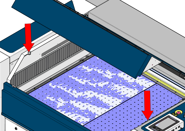 Door bumper location inside the cabinet.
