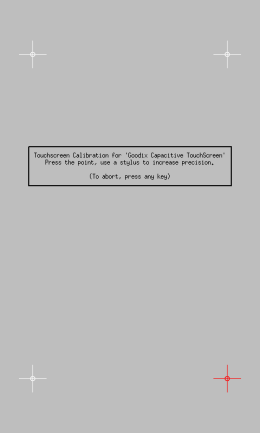 Lower-right touchscreen calibration target