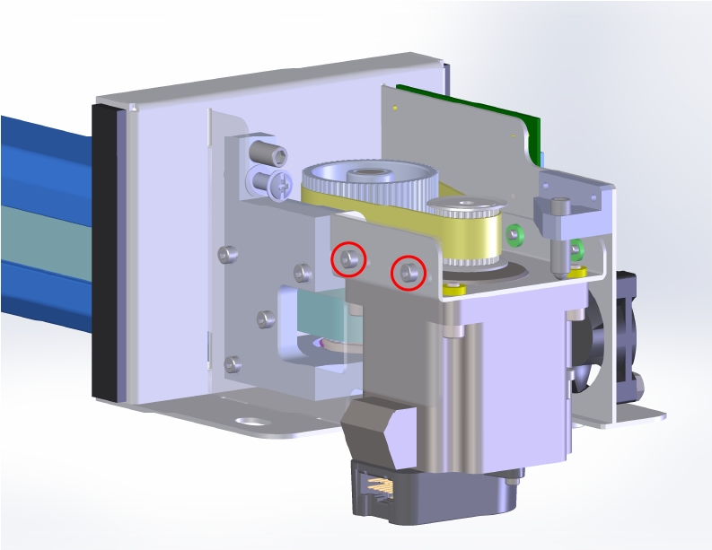 Motor mounting screw locations